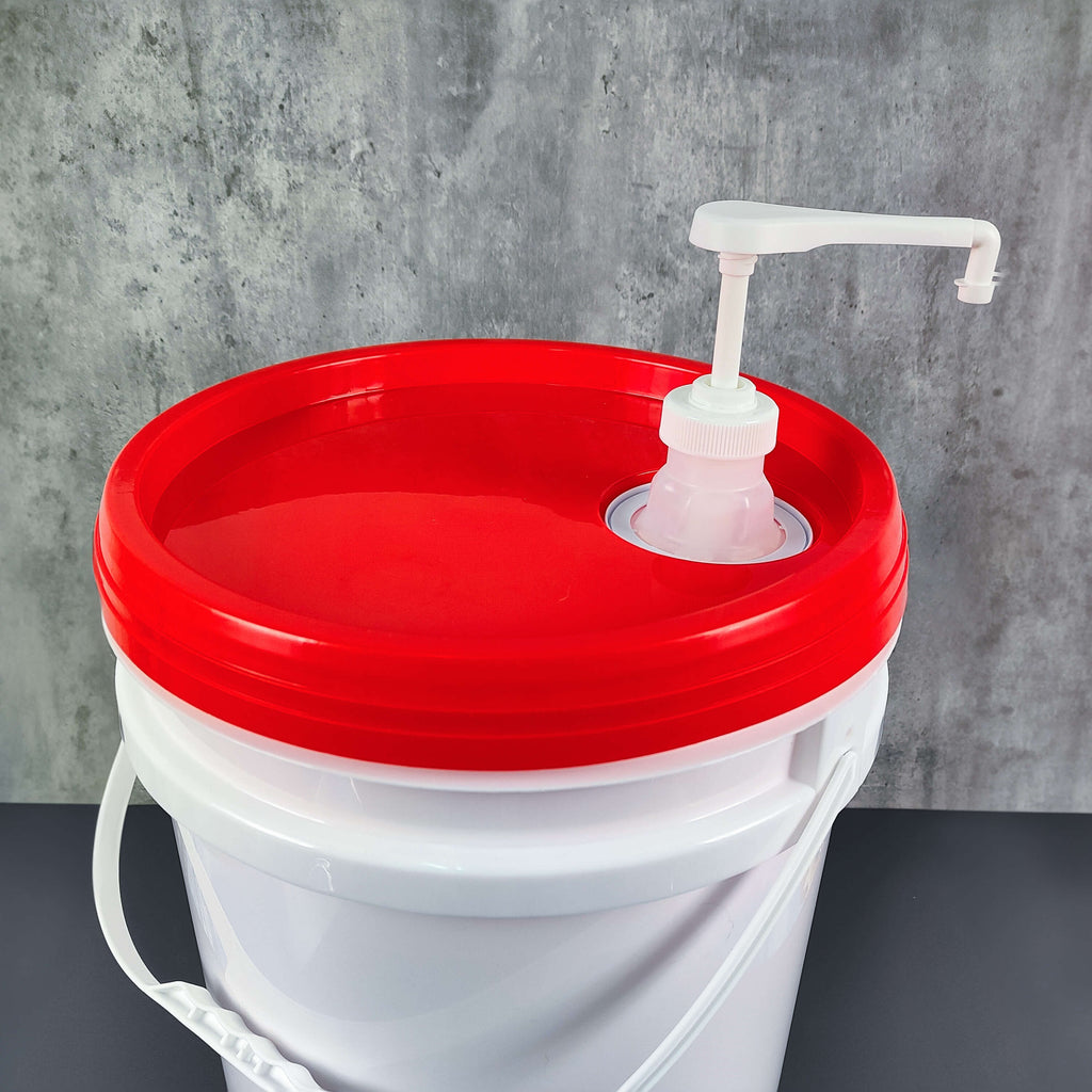 Gallon Pump Dispenser For Gallon Jug, Growler, 5 Gallon Bucket, 38-400 Pump, White