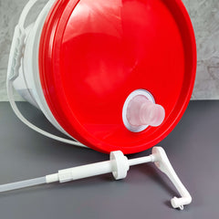Gallon Pump Dispenser For Gallon Jug, Growler, 5 Gallon Bucket, 38-400 Pump, White