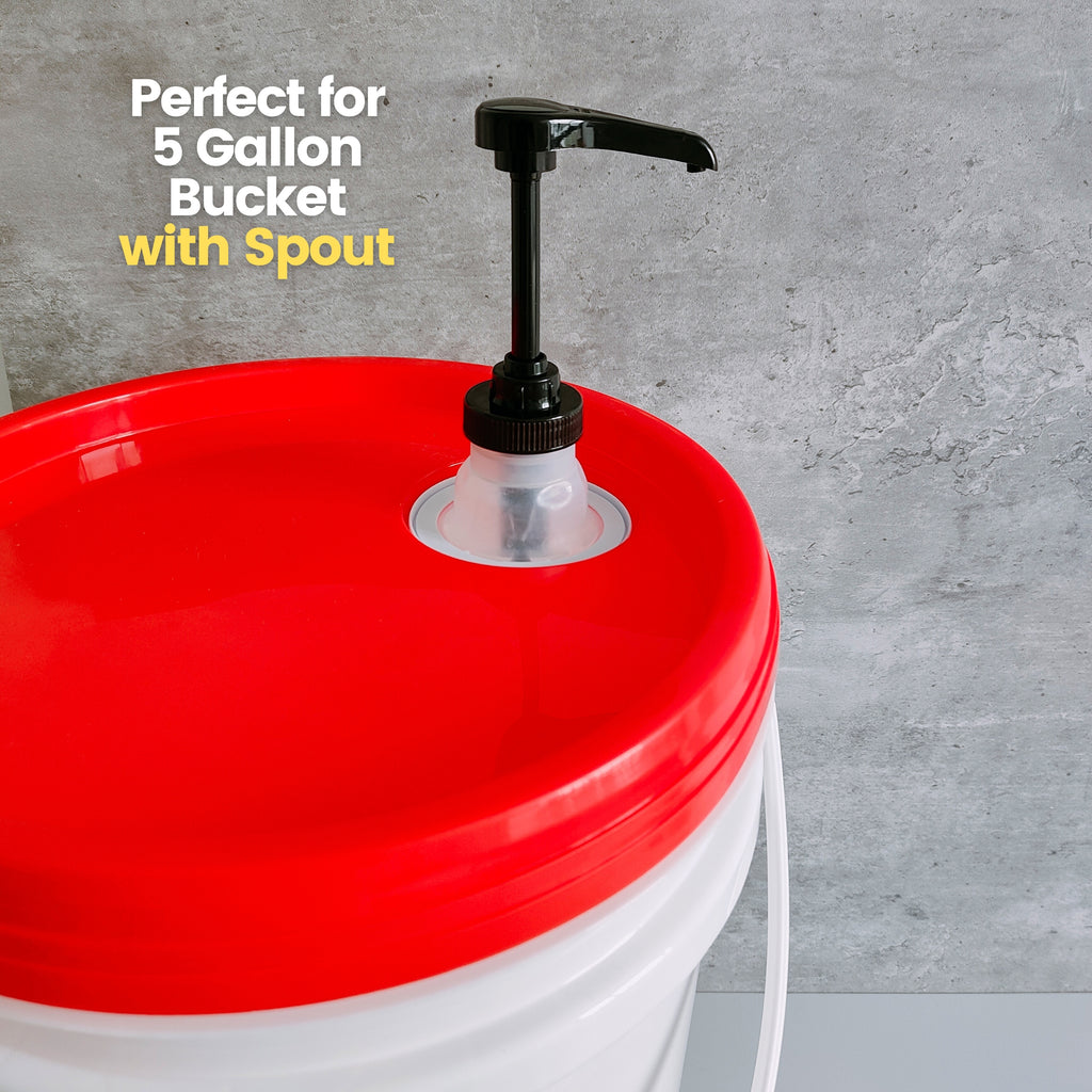 Gallon Pump Dispenser For Gallon Jug, Growler, 5 Gallon Bucket, 38-400 Pump, Black