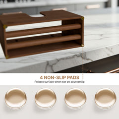 eBun Bamboo C Fold Paper Towel Dispenser, Brown