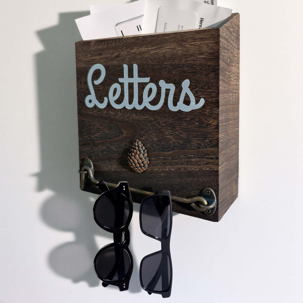 eBun mail organizer with Letters print on it