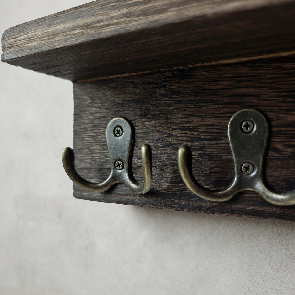 Closeup view of key holder