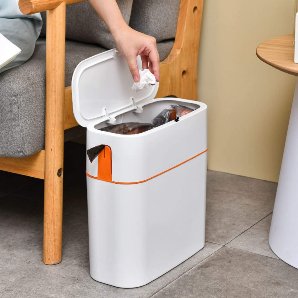 4 gallon trash can with lid