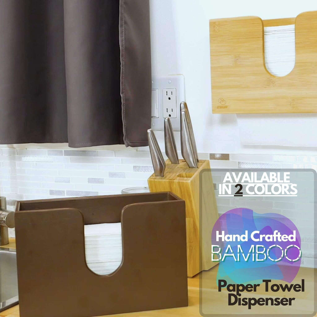 ebun paper towel dispenser wall mount and countertop in kitchen
